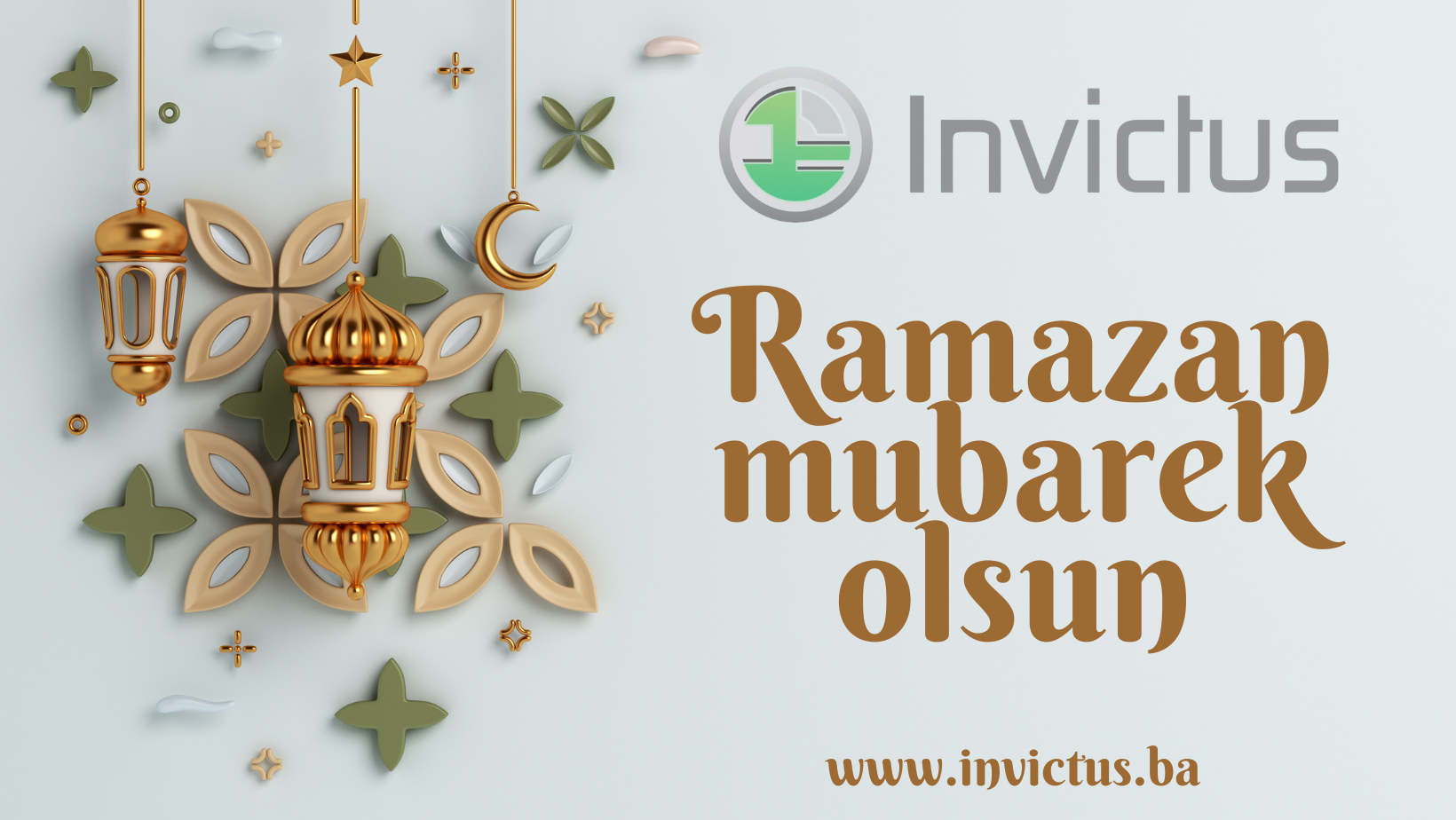 Ramazanska čestitka INVICTUS GROUP sa porukom Ramazan Mubarek Olsun