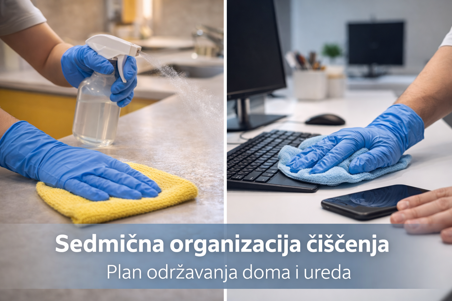 Sedmična organizacija čišćenja – plan održavanja doma i ureda